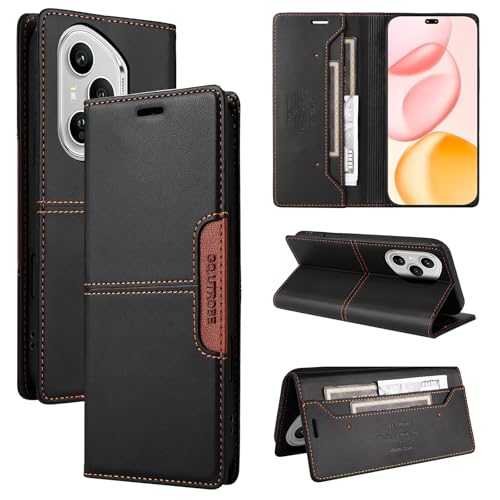 �Ή��@�� for Honor 400 Pro �t���b�v�L�b�N�X�^���h�iPU���U�[�j�}�O�l�b�g�J���J�[�h�X���b�g�t�����z�^�ی�P�[�X Black