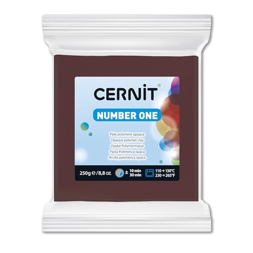 CERNIT CE0900250800C - Pâte polymère Number One 250g - Brun - Opaque