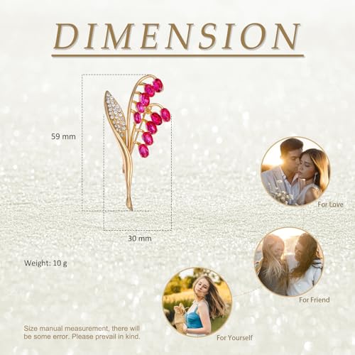 Image of 14K Gold-Plated Flower Brooch Pins Crystal Rhinestone Flower Brooch Pin Accessories Christmas Birthday Gift for Women