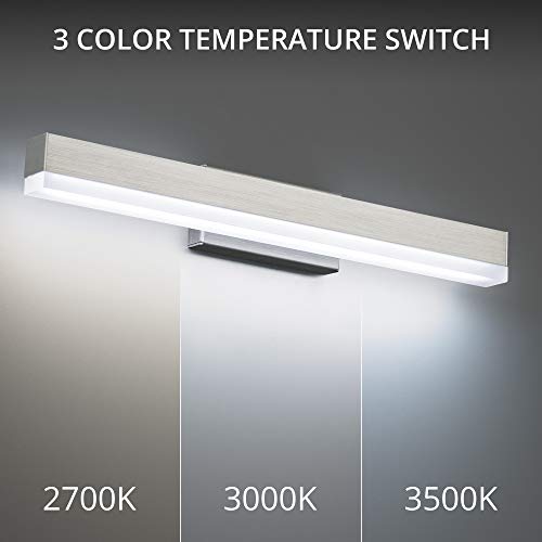 Image of WAC Lighting dweLED, Styx 25in LED Bathroom Vanity or Wall Light 3-CCT 2700K-3000K-3500K Set to 3000K in Brushed Aluminum