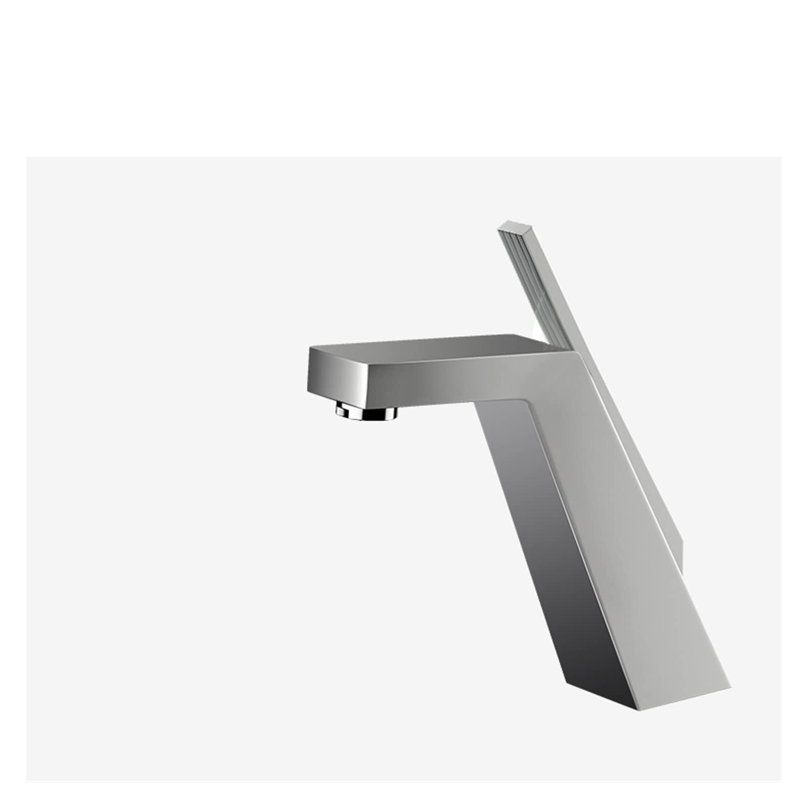 Mooilko Chrome Basin Faucet Black/ Face Single Handle Deck Mounted Sink Taps Cold And Hot Mixer For Bathroom Crane Faucets Easy To Install(Chrome)