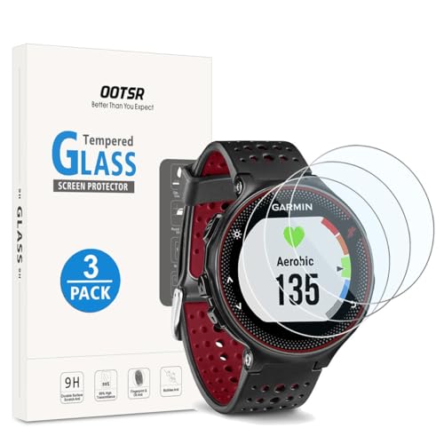 OOTSR (3 Piezas) Protector de Pantalla compatible para Garmin Forerunner 220 225 235 620 Vidrio Templado Protectora compatible para Forerunner 220 225 235 620
