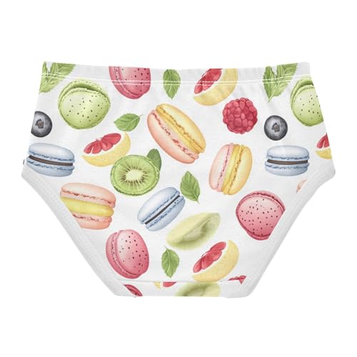 ZZKKO Macaron Fruit Colorful Girls Underwear Toddler Panties for Girls Comfort Brief Size 8Y2