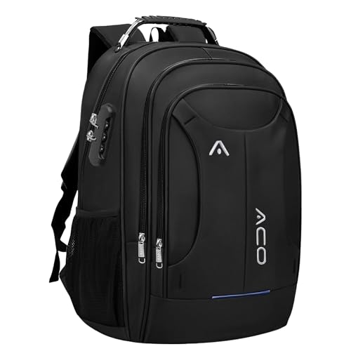 GMTA Mochila Grande Masculina Feminina Notebook Executiva Anti Furto Impermeável Escolar Faculdade Passeio Trabalho Viagem Alça com Cabo De Aço Saída Usb Saída Fone de Ouvido (Preta)