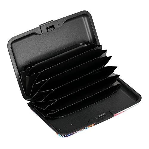 Image of Elfish RFID Blocking Credit Card Protector Aluminum ID Case Hard Shell Business Card Holders Metal Wallet for Men or Women, Big Eye,