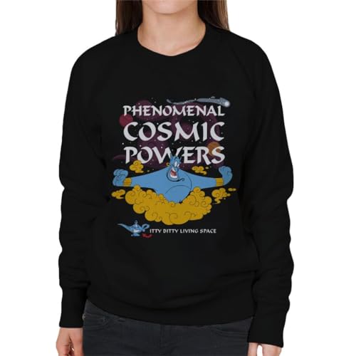 Image of All+Every Disney Aladdin Phenomenal Cosmic Powers Genie Women's Sweatshirt Black