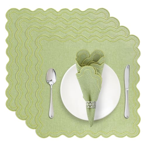 Servilletas de Tela Cuadradas 40x40 cm Pack 4 Verde Salvia miniatura 1