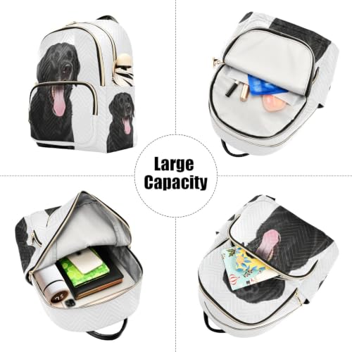 Sac à dos décontracté medium 3 poches zippées au design animal noir