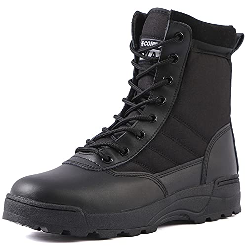 hongrenamz Mens Waterproof Walking Boots Lightweight Men’s Hiking Boots Sport Backpacking Trekking Shoes-Black||EU43/US9