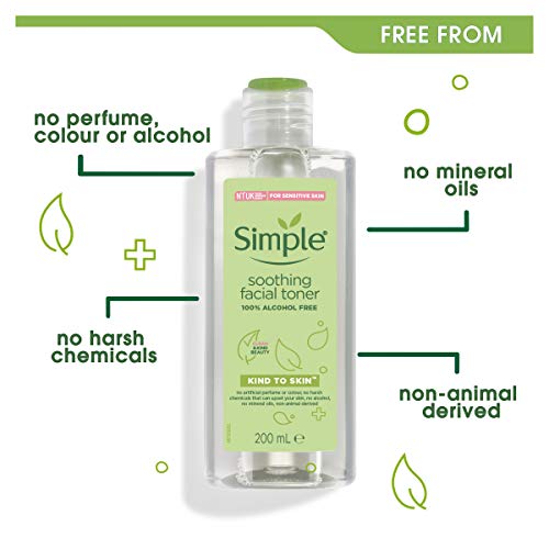 Simple Kind to Skin Soothing Facial Toner 200ml | Keeps skin toned & refreshed and restores the skin's natural PH level | For All Skin types - Image 10 thumbnail