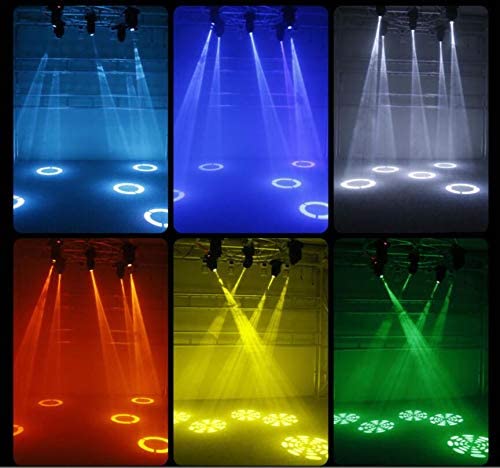 Xpcleoyz Stage Lights Moving Head Light 8 Gobos 8 Colors 11 Channels 2Pcs 60W Spotlight Dmx 512 With Sound Activated For Wedding Dj Party Stage Lighting … #TOP7