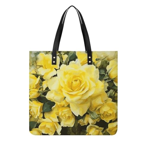 Sac à main léger motif rose jaune pour alléger vos épaules
