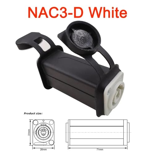 Conector recto para montaje en panel con acoplador adaptador AC en gris oscuro, pack de 10 2