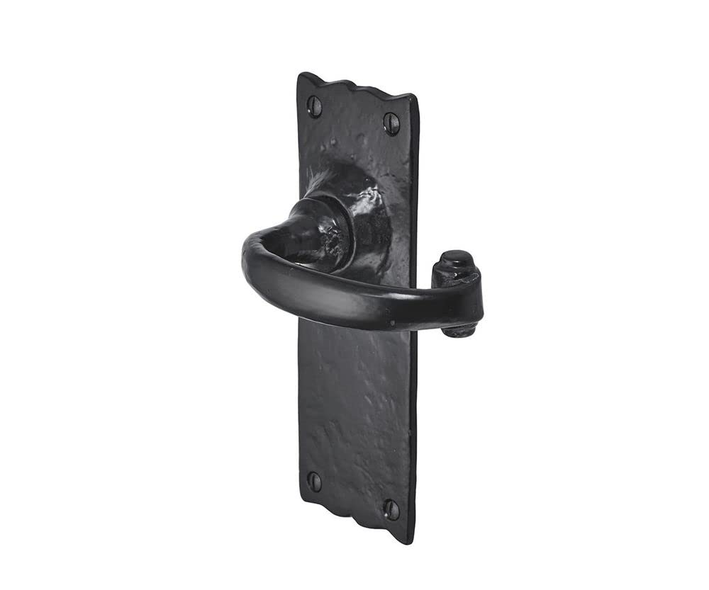 Old Hill Ironworks 158mm x 55mm Antique Burford Suite Lever Latch Handles, Black