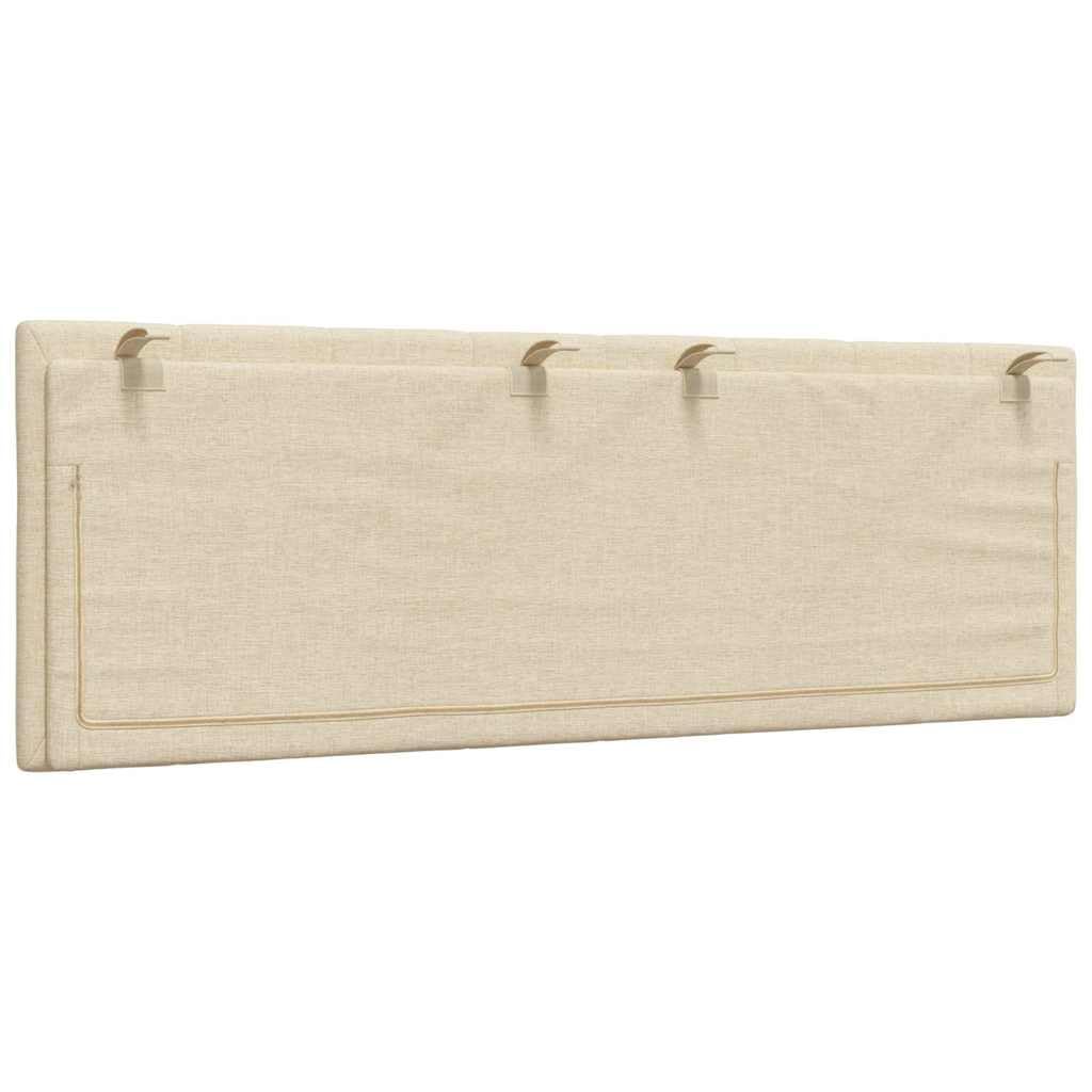 vidaXL Cuscino Testiera Hanko Crema 140 cm in Tessuto