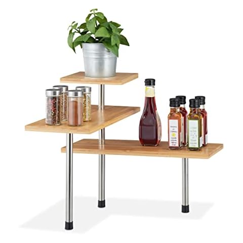 Étagère de Cuisine Relaxdays en Bambou Cover