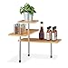 Produktbild Relaxdays stufig Eckregal Küche, Bambus, Edelstahl, HBT: 40 x 45 x 45 cm, stehendes Küchenregal Arbeitsplatte, 3 Ablagen, Natur