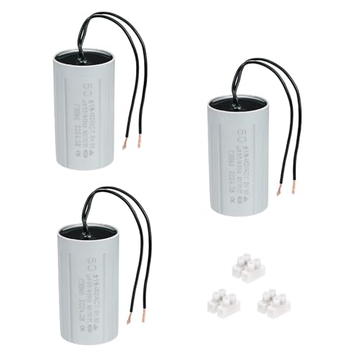 Condensateur de démarrage 50uF CBB60 cylindrique AC 450V 50/60Hz pour moteur de pompe à eau