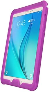 TECHGEAR Schutzhülle für Samsung Galaxy Tab A 9,7 (SM-T550 SM-T551 SM-T555), [Kinderfreundlich] Leichtes Koffer Silikon Soft Shell Anti-Rutsch-Shockproof Ecken + Displayschutzfolie. Lila