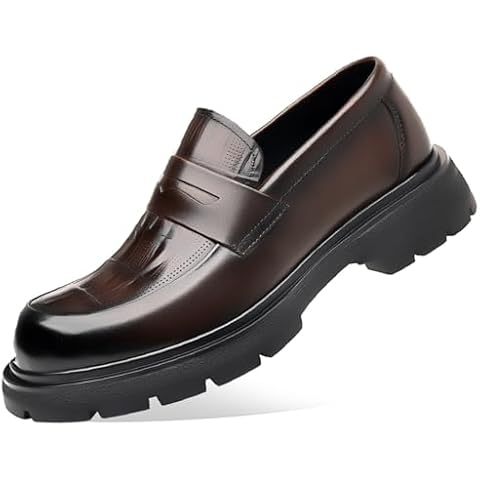 Men's Luxury Leather Penny Loafers by BHDJK Cover