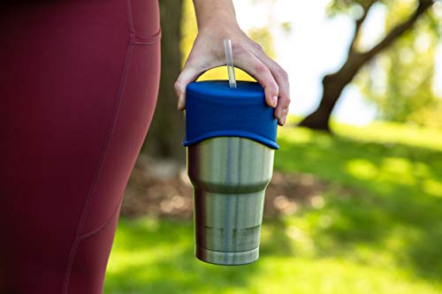 Products That Simplify Life O-Sip!Silicone Straw Lids-Xl(3Pack),Stretches To Cover Tumblers,Large Cups&Mugs,Yeti Rambler,Mason Jars,Spill Proof,Reusable, Durable,Replace Lid Accessory(Red,Navy,Gray) #TOP5