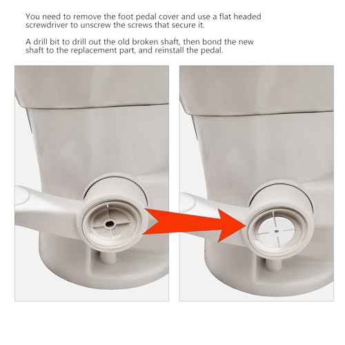 image for LUAATT Repair Foot Pedal Shaft for Dometic Toilet 300/310/320,Easy to 