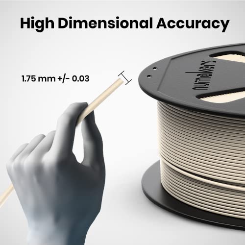 Image of NUMAKERS PLA Plus (PLA+) 3D Printer Filament, 1.75mm, Dimensional Accuracy + /- 0.03 mm, 1 kg Spool (2.2 lbs), Compatible with Most FDM Printers (Ivory)