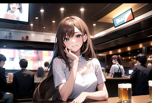 乾杯!仕事終わりにバーでビールでも飲みましょう(198P) Kawaii AI Girls