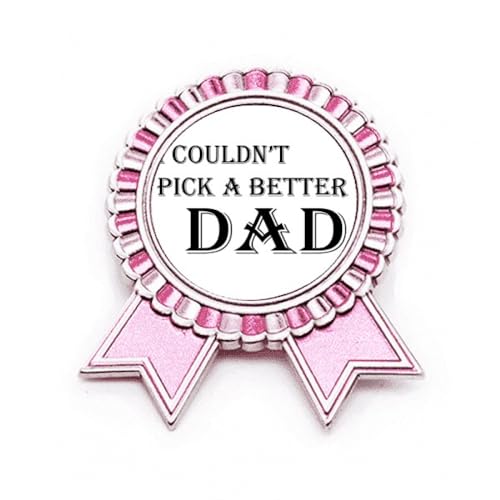 Broche Pick A Better Dad accessoire rose pour veste en jean