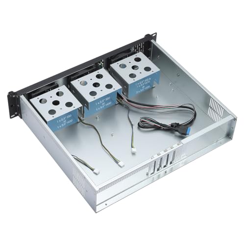 JUSTOP 2U 400 Rackmount Server Case 405mm Deep Micro ATX/Mini ITX Rack Chasis, 2x USB, 3x 80mm PWM Fans - Image 4