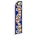 Funnel Cakes Swooper Feather Advertising Flag - Perfect for Food Trucks, Theme Parks, Festivals, Carnivals