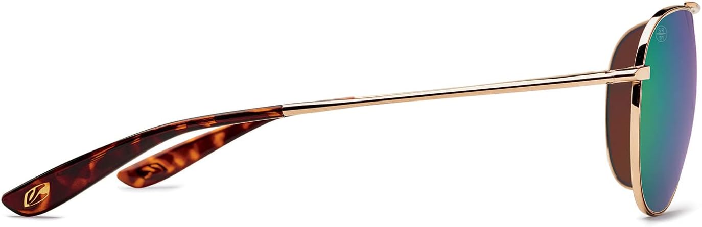 Kaenon Men's Driver Polarized Rimless Sunglasses, Gold