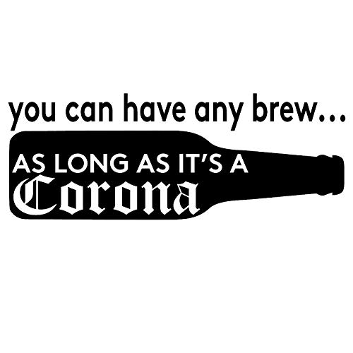 SUIFENG Autocollant de Voiture 20.3 Cmx7.6 Cm Vous Pouvez Avoir n'importe Quelle Infusion Tant qu'il S'Agit d'un Autocollant De Voiture en Vinyle Corona Et De Style De Moto Noir/Ruban Cover