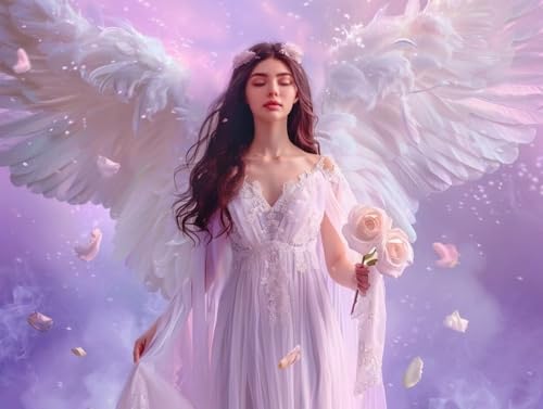 Diamond painting adulte ange et fille broderie grand format 60x90cm