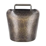 Zuverlässige Eisenglocke für Rinder und Schafe, lauter Klang für einfache Positionierung, gebaut für Außenbedingungen (kleine Bronze)