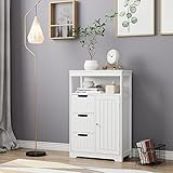 muebles de baño auxiliares amazon Diseño práctico: La altura del tabique interior de la puerta del mueble de baño es ajustable, por lo que podrá adaptarlo al tamaño de los objetos que almacene. Las puertas de los armarios están equipadas con un dispositivo magnético de succión para facilitar su apertura y cierre. La base del mueble de baño está diseñada para aumentar la estabilidad del mueble y también para evitar el contacto directo entre la parte inferior y el suelo, impidiendo eficazmente la penetración de la humedad