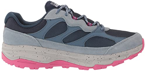 Skechers GO Run Trail Altitude Hiking Sneaker, Navy/Pink, 5.5