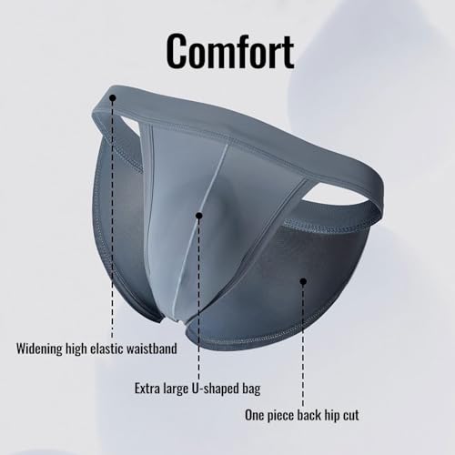 ONEFIT Men's Ice Silk Breathable Briefs U-Shaped Pouch Quick-Dry High Elastic Waist Underwear4