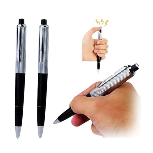 2Pcs Electric Shock Pen Fun Joke to Friend Electric Shock Pencil Trick Prank Gag Gadget for Fool's Day Surprise, Office Supplies, Gags and Practical Joke, Shocking Pen