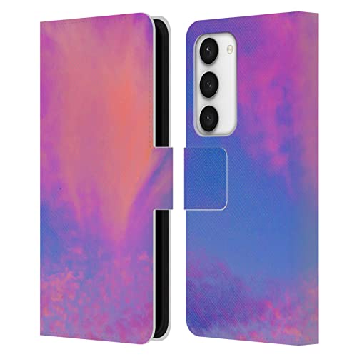 Étui portefeuille en cuir Haroulita Nuage Rose pour Samsung Galaxy S23 5G