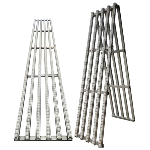 Convoyeur gravitaire léger en plastique et inox de 30 cm x 1 m pour déchargement d'épicerie