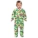 Emelivor Elephant Tree Green Unisex Baby Newborn One-Piece Pajamas Cotton Infant Footed Pjs for Boys Girls
