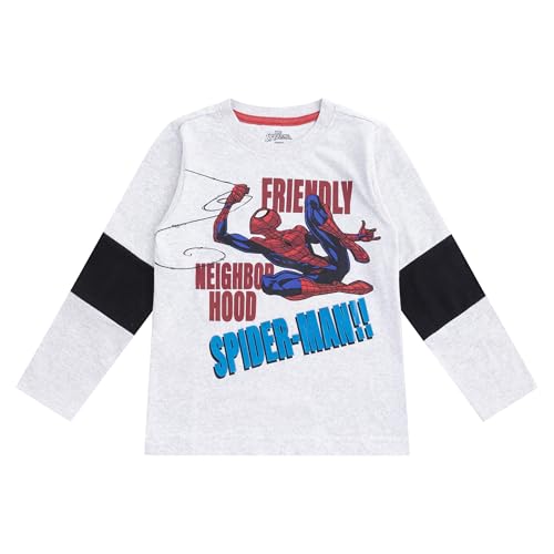 Marvel Spider-Man Boys 3 Pack Long Sleeve Shirt for Toddler and Big Kids4