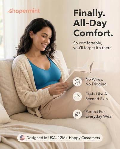 Image of SHAPERMINT Wireless Bras for Women No Underwire - Small to Plus Size Bralettes with Support and Natural Lift