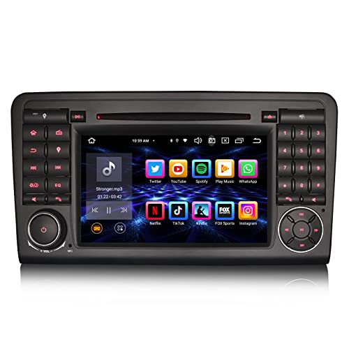 8 cœurs Android 12 Autoradio pour Mercedes Benz W164 X164 ML GL GPS-Navi Carplay Android Auto DSP DVD Bluetooth A2DP DVB-T/T2 WiFi 4G Dab+ 4 Go de RAM + 64 Go de ROM