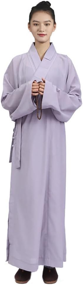 Women's Zen Practice Monk Robe Summer Men's Loose Breathable Traditional Buddhist Meditation Costume