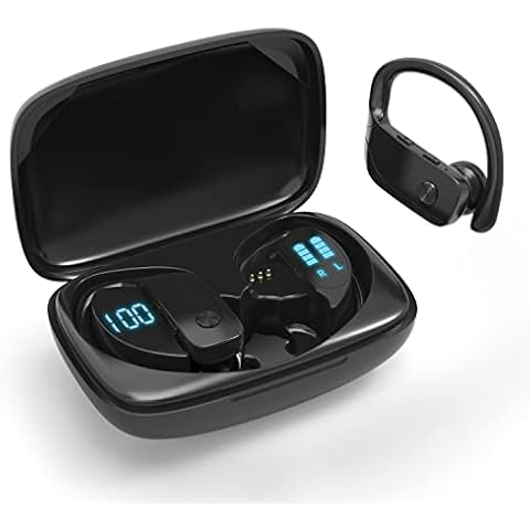 JCK Bluetooth Earphones Sports In - Ear Buds, Noise Canceling Sports Running 5.0 Bluetooth Headphones Wireless Headset With Microphone 7H Playtime Automatic Pairing Intense Bass Cover