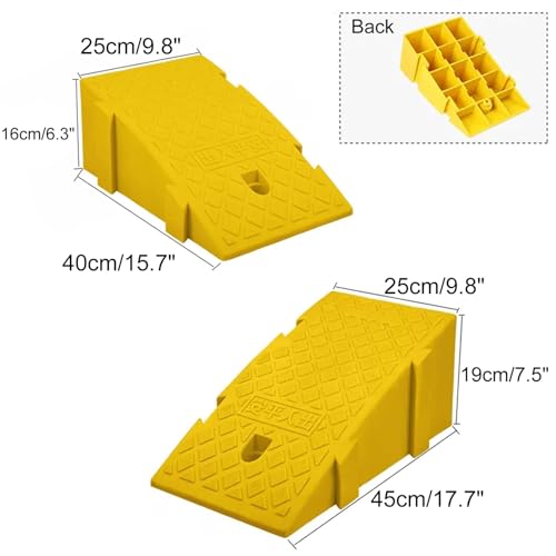 Rampa plástica para bordillos portátil 25x45x19cm naranja miniatura 7