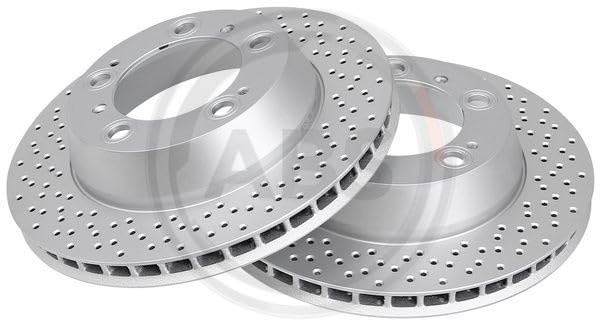 2x A.B.S. Disco de freno Delantero Ø293mm Altura: 46,8mm Espesor: 28mm Corona de Agujeros - Ø: 114,3mm ventilado 17962 Compatible con HONDA CR-V IV RM CR-V III RE