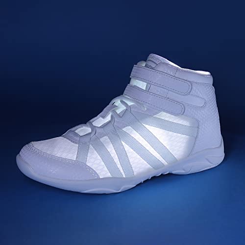 Fuqiao Girls High Top White Cheerleading Shoes Lightweight Cheer Sneakers #TOP6